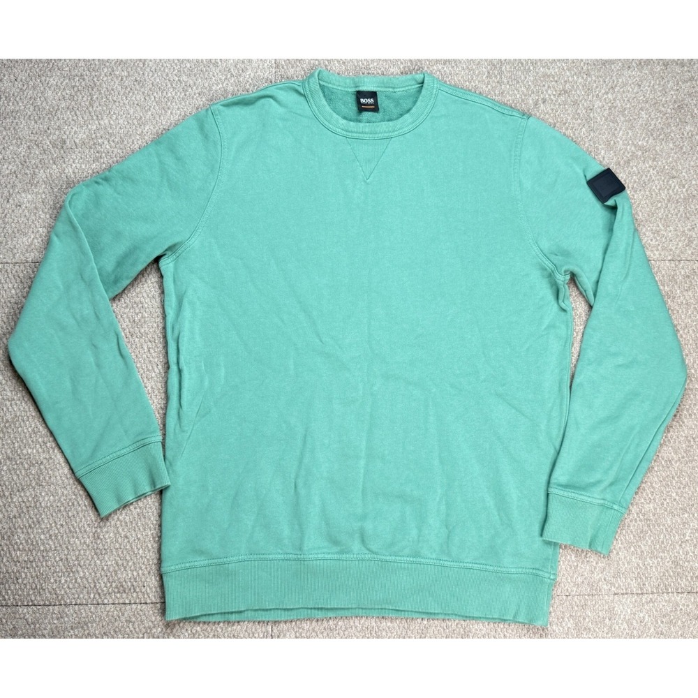 Hugo Boss Green Long‎ Sleeve Men's Casual Crewneck Sweatshirt Size XL